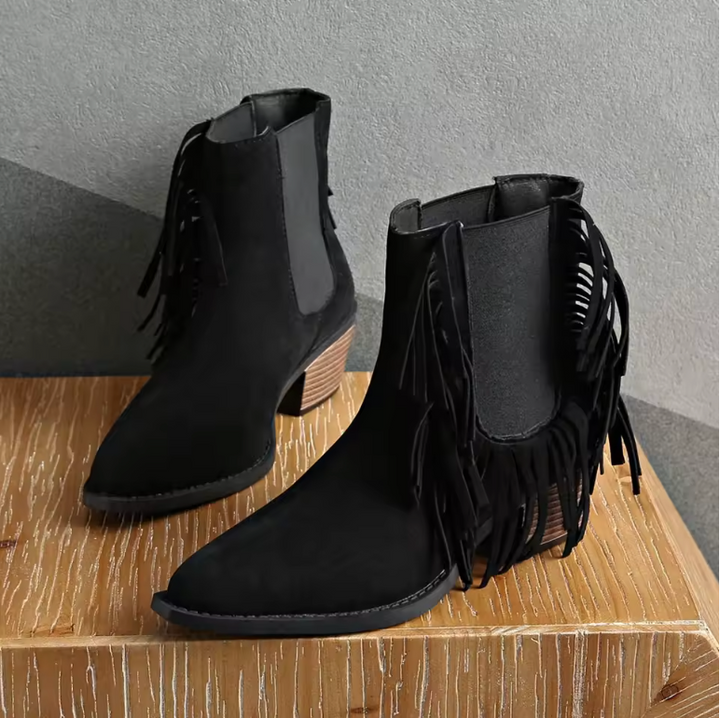 Boots for Women | Ankle-height Fringe Detail