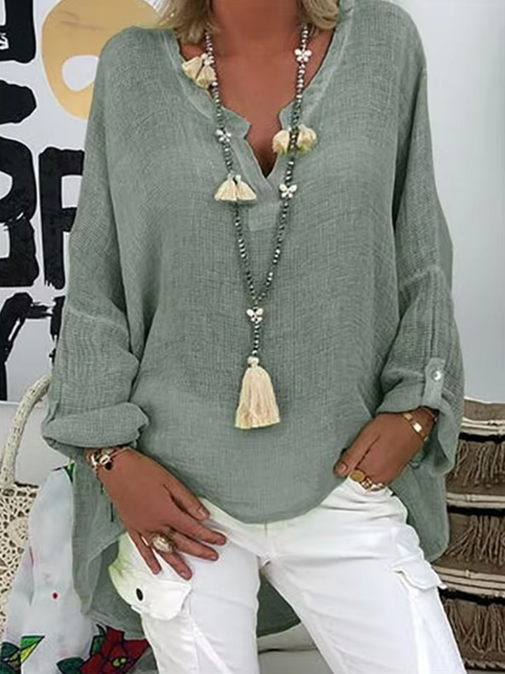 Women's Blouse | Long Sleeve V-Neck