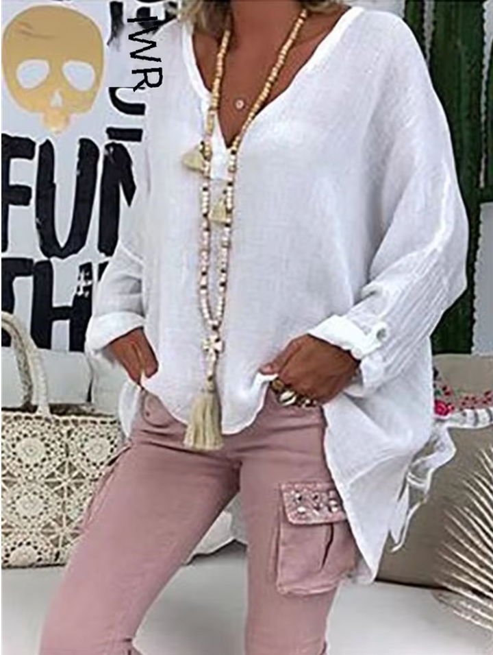 Women's Blouse | Long Sleeve V-Neck