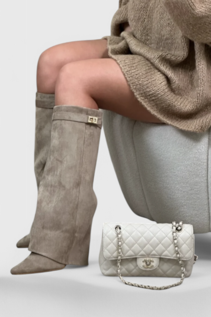 Boots For Women | Knee High Pointed Toe With Slim Heel