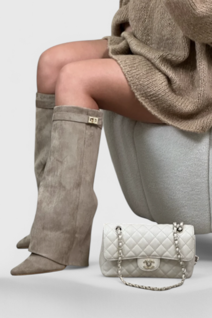 Boots For Women | Knee High Pointed Toe With Slim Heel