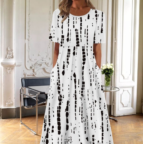 Women’s Dress | Floral Midi Short Sleeve