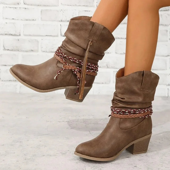 Boots for Women | Ankle-height Side Tie Detail