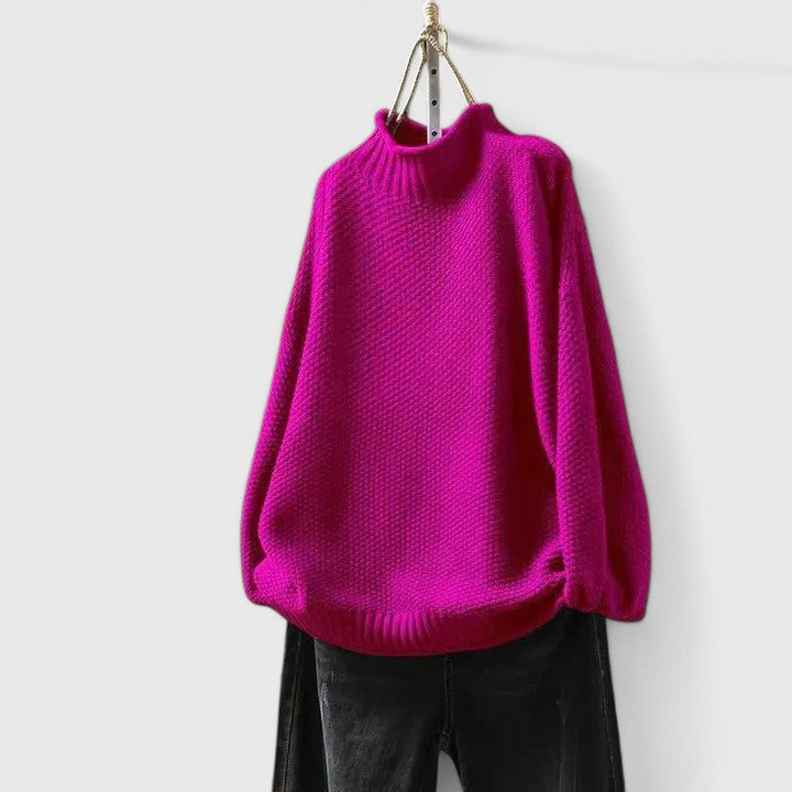 Women’s Sweater | Textured Mock Neck