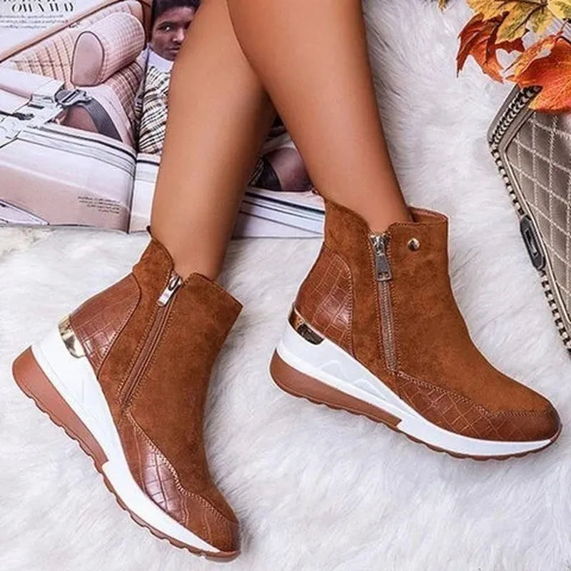 Boots for Women | Wedge Ankle Style With Contrast Sole