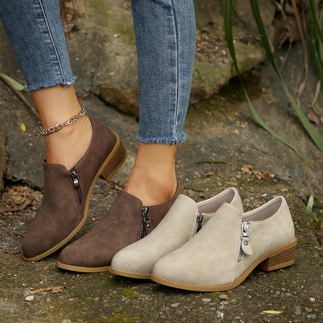 Boots for Women | Slip-On Ankle Style with Side Zipper