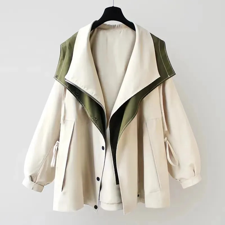 Women's Windbreaker Jacket | Snap-button Closure Details