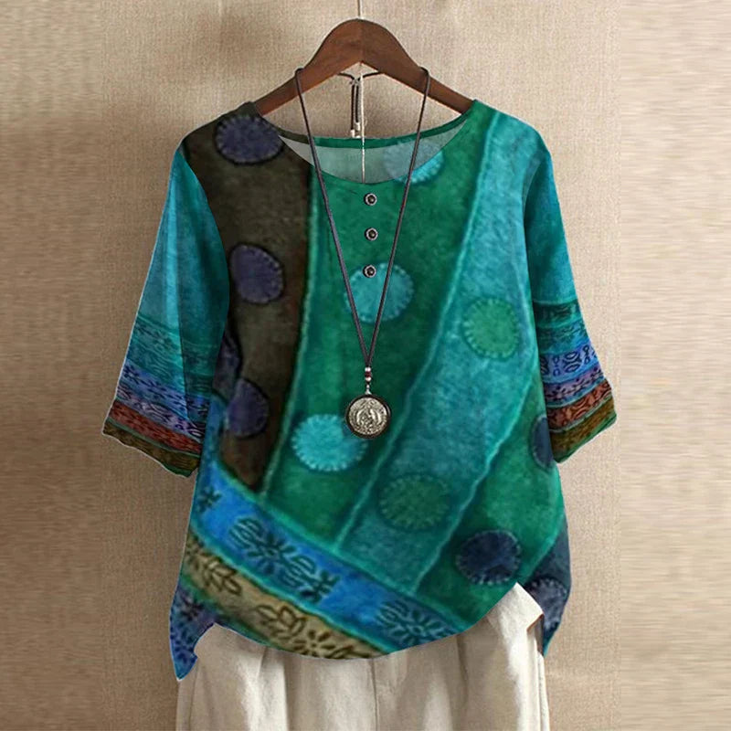 Women’s Blouse | Retro-Inspired with Print
