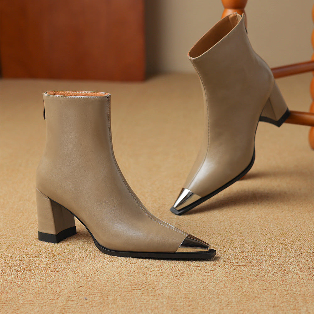 Boots For Women | Pointed Toe Block Heel Style