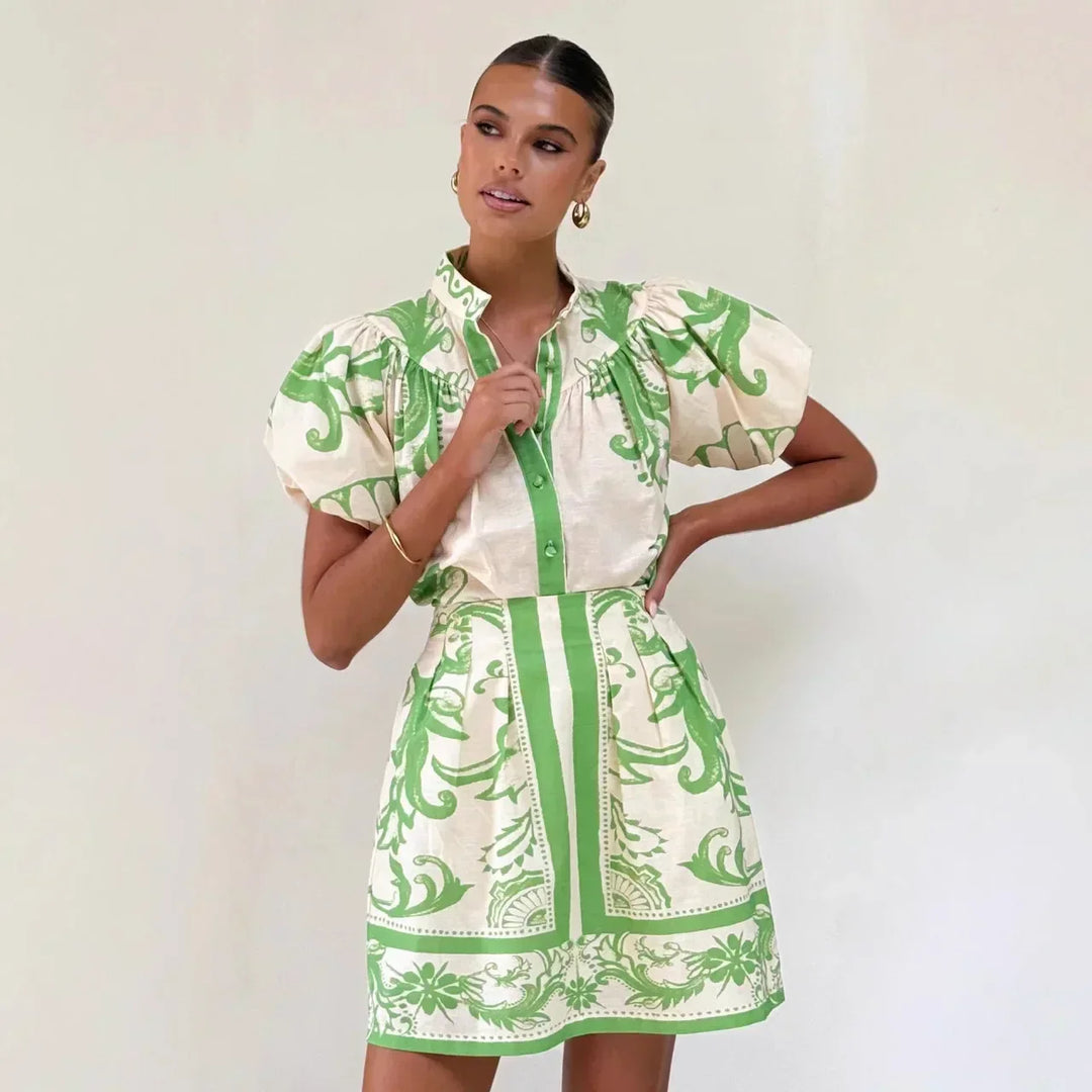 Women's Mini Sundress | Puff Sleeve Floral