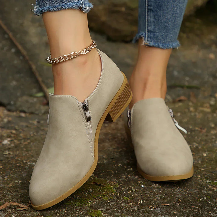 Boots for Women | Slip-On Ankle Style with Side Zipper