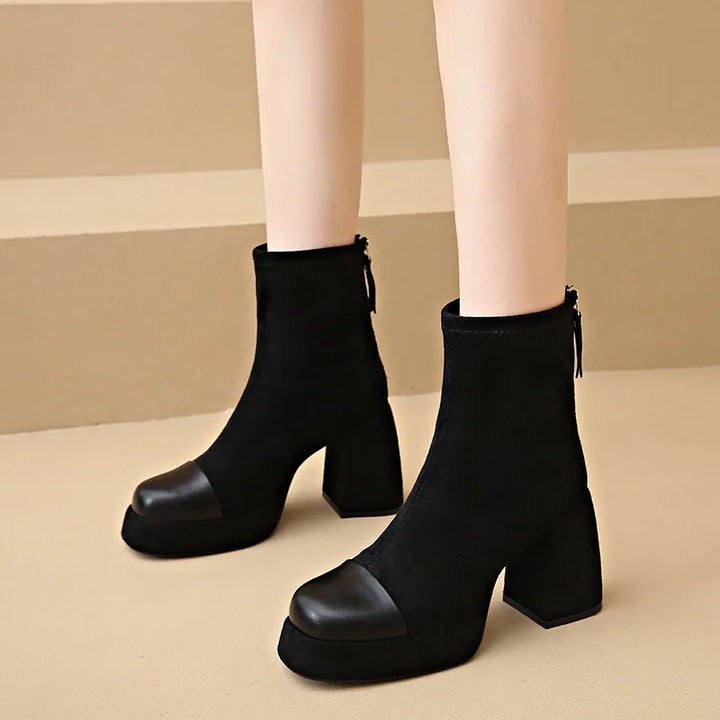 Boots For Women | Platform Ankle Block Heel