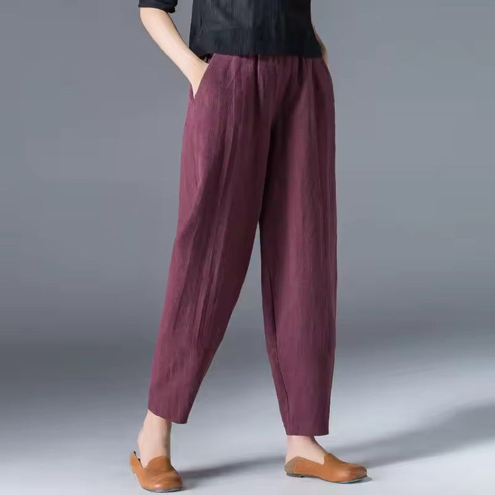 Women's Summer Trousers | Tapered Leg Cut