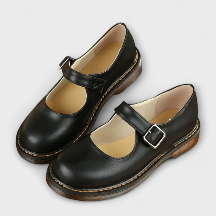 Mary Jane Shoes For Women | Buckle Strap Rounded Toe