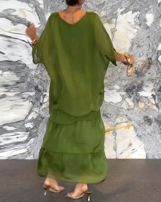 Women's Dress | Tiered Maxi-length Skirt