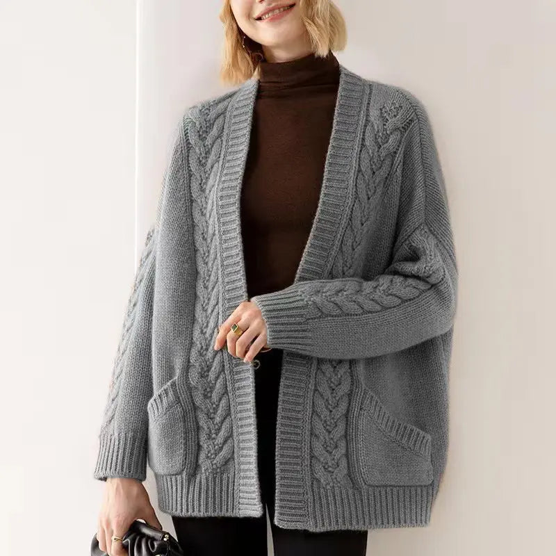 Women’s Cardigan | Cable Knit Open Front