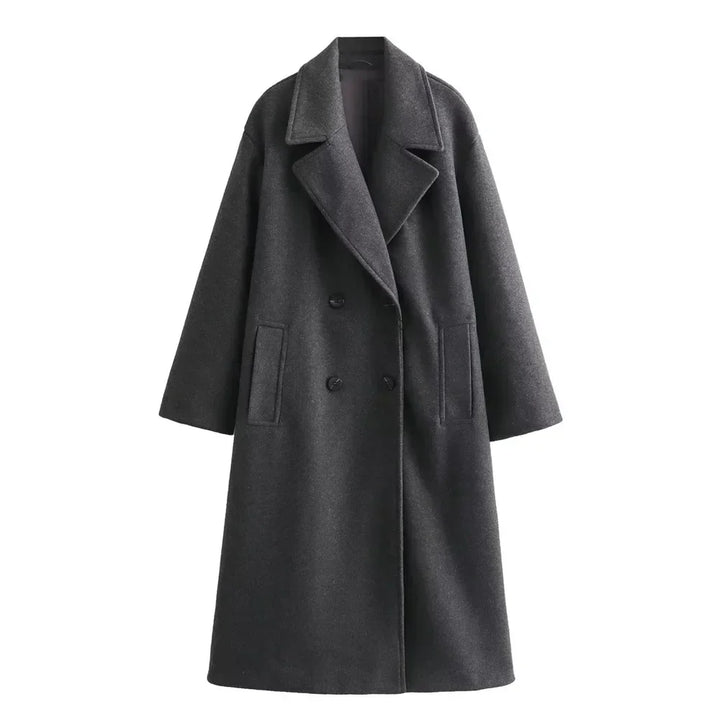 Women’s Coat | Longline Wide Lapel