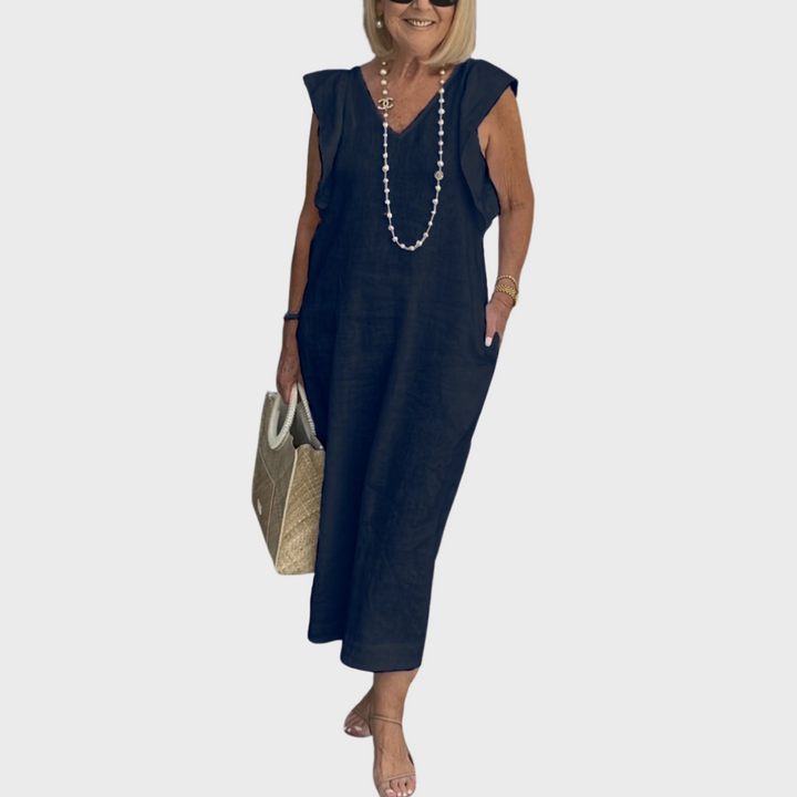 Women's Midi Sundress | Casual Cap Sleeve
