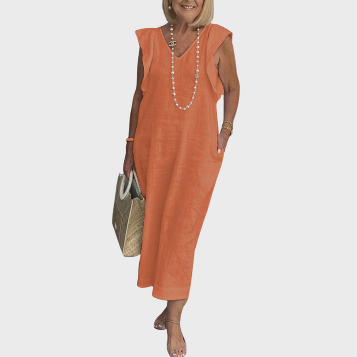Women's Midi Sundress | Casual Cap Sleeve