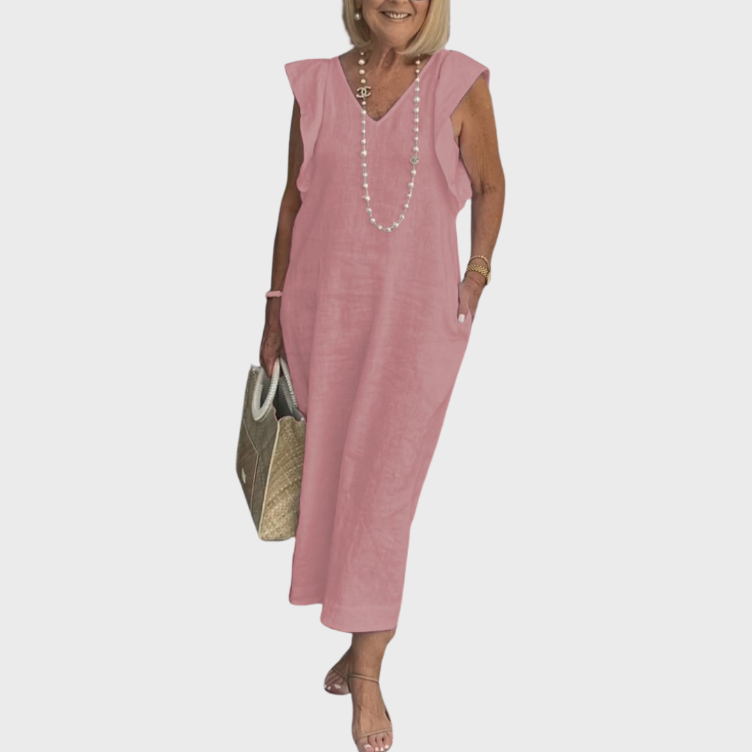 Women's Midi Sundress | Casual Cap Sleeve