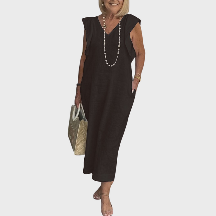 Women's Midi Sundress | Casual Cap Sleeve