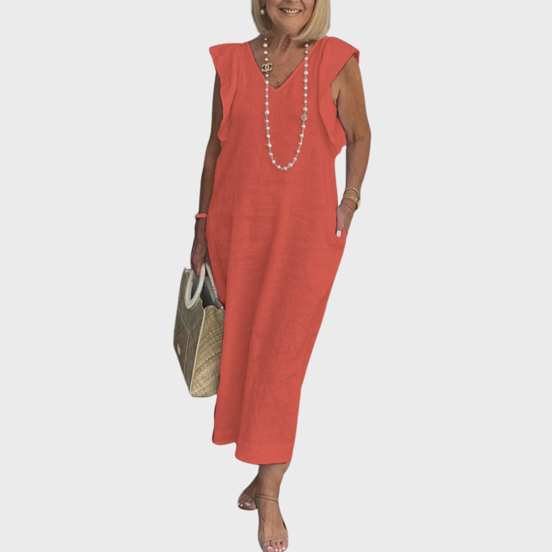 Women's Midi Sundress | Casual Cap Sleeve