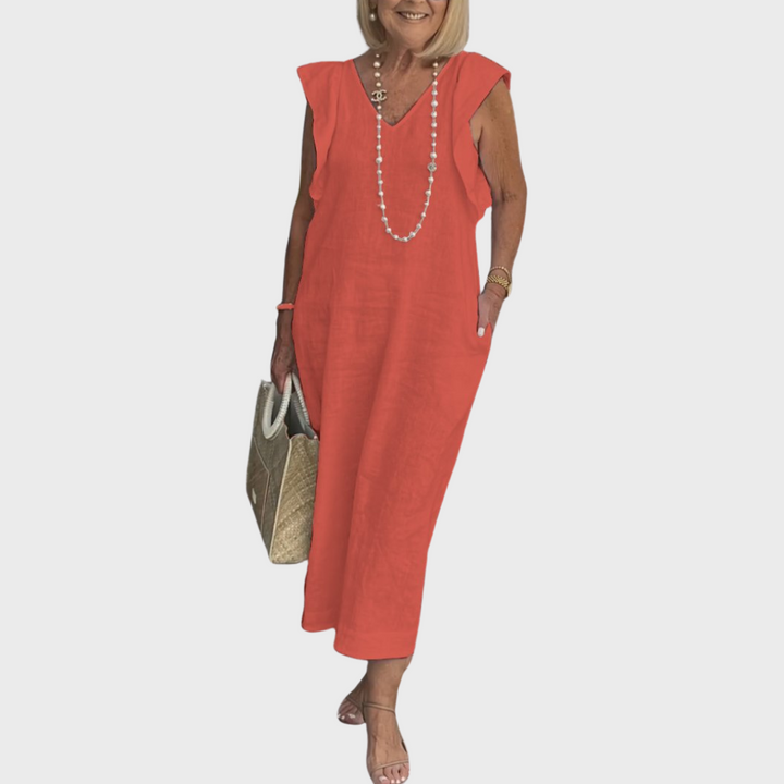 Women's Midi Sundress | Casual Cap Sleeve