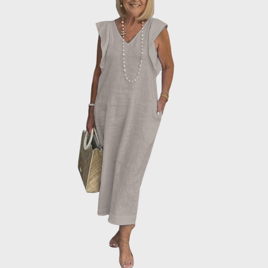 Women's Midi Sundress | Casual Cap Sleeve