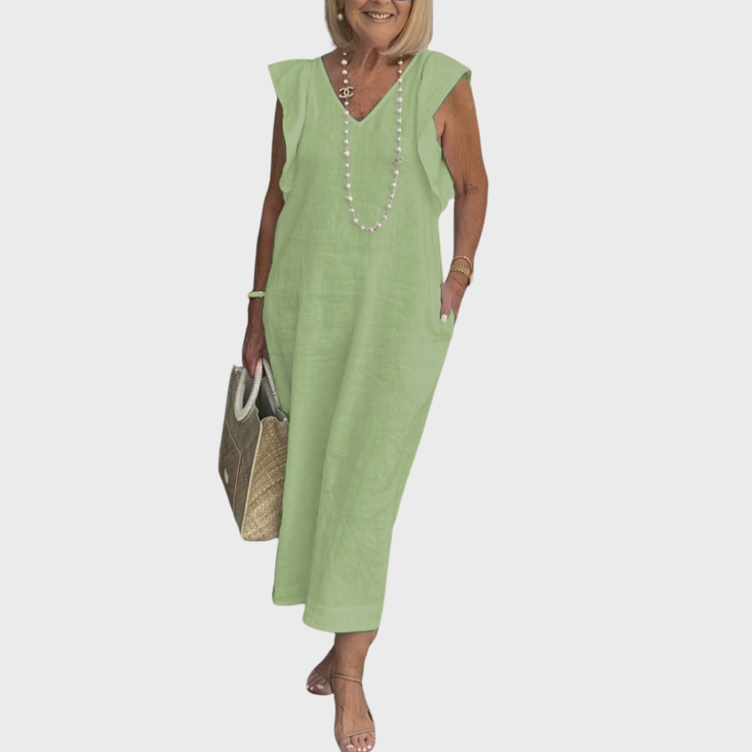 Women's Midi Sundress | Casual Cap Sleeve
