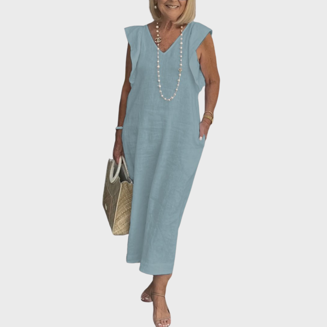 Women's Midi Sundress | Casual Cap Sleeve
