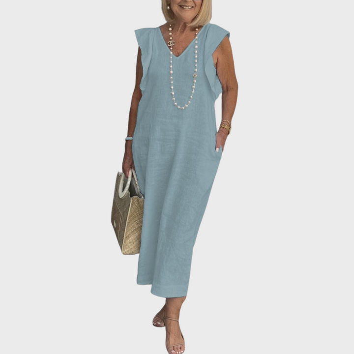 Women's Midi Sundress | Casual Cap Sleeve