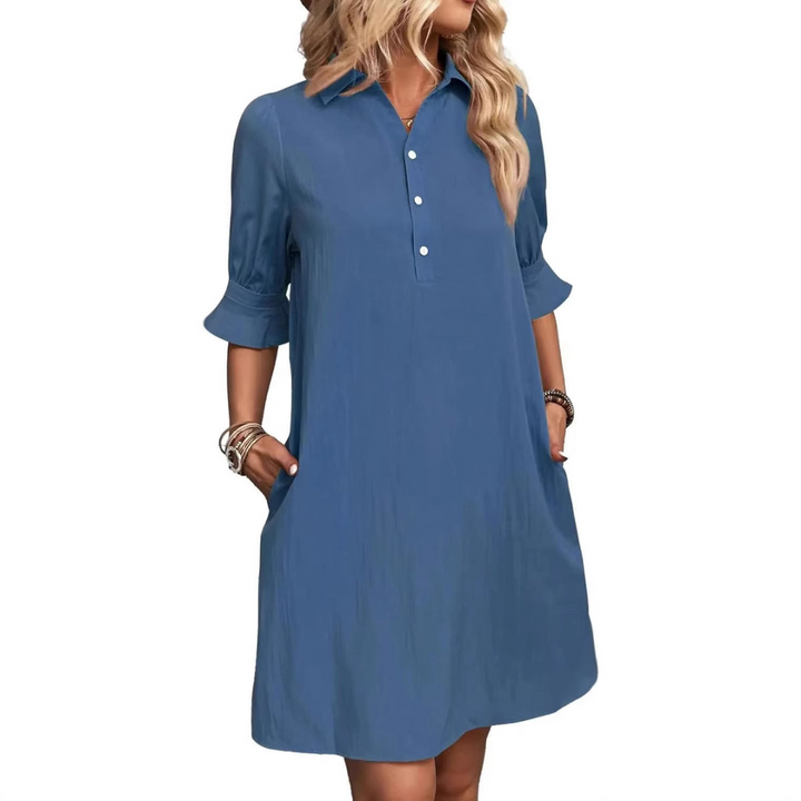 Women's Dress | Partial Button-front Placket Mini
