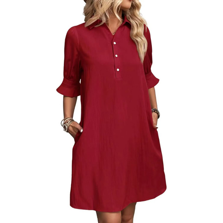 Women's Dress | Partial Button-front Placket Mini