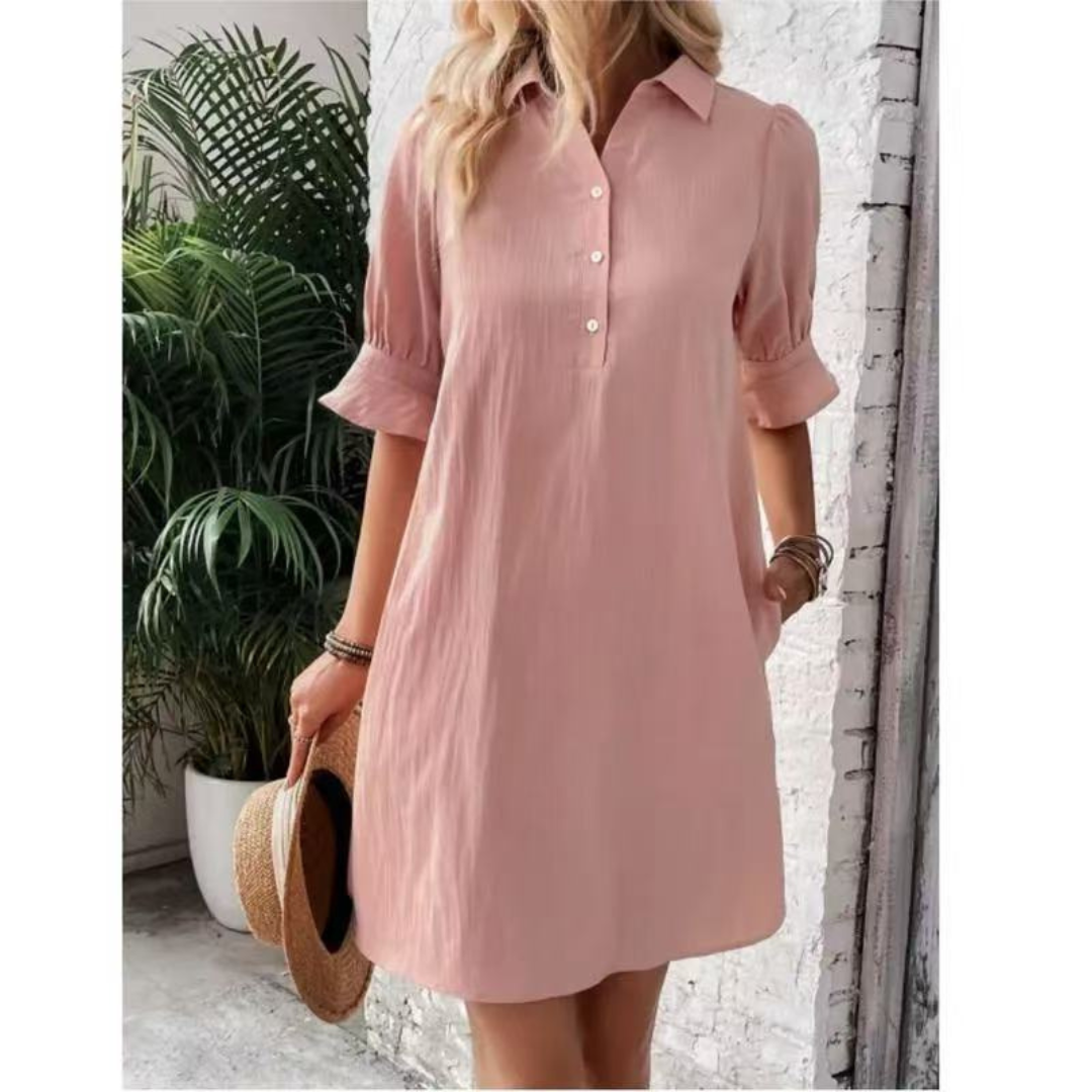 Women's Dress | Partial Button-front Placket Mini