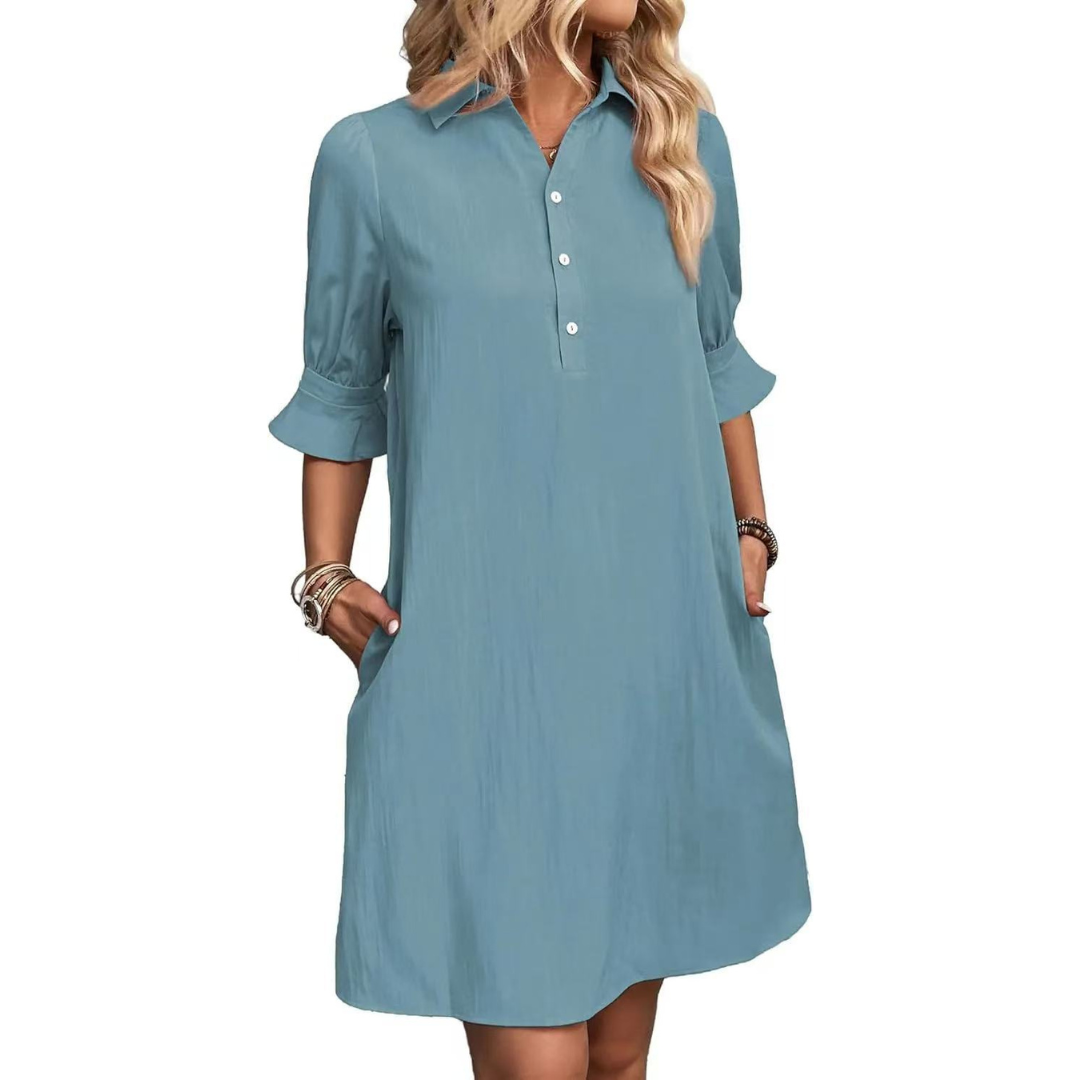 Women's Dress | Partial Button-front Placket Mini