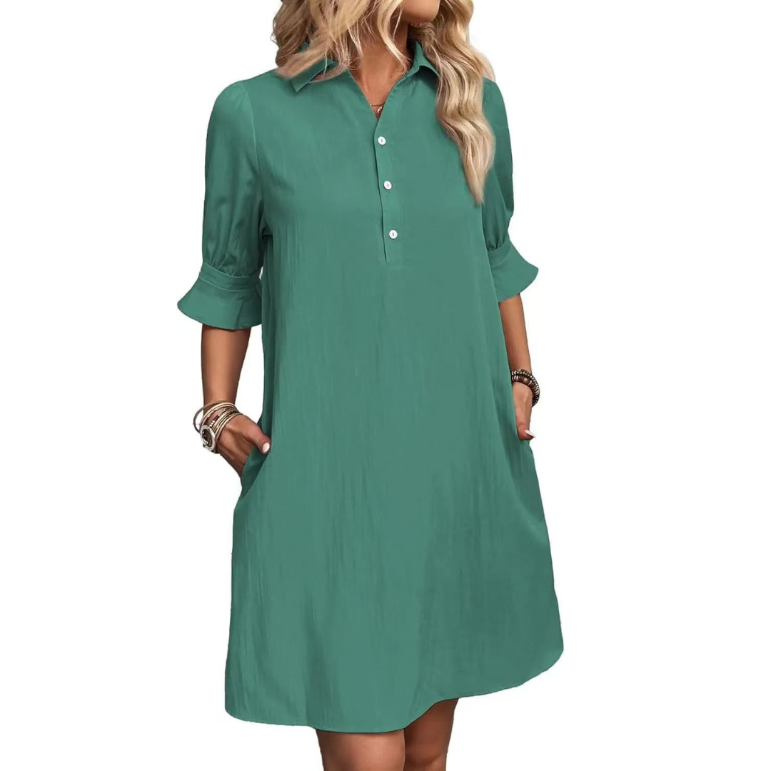 Women's Dress | Partial Button-front Placket Mini