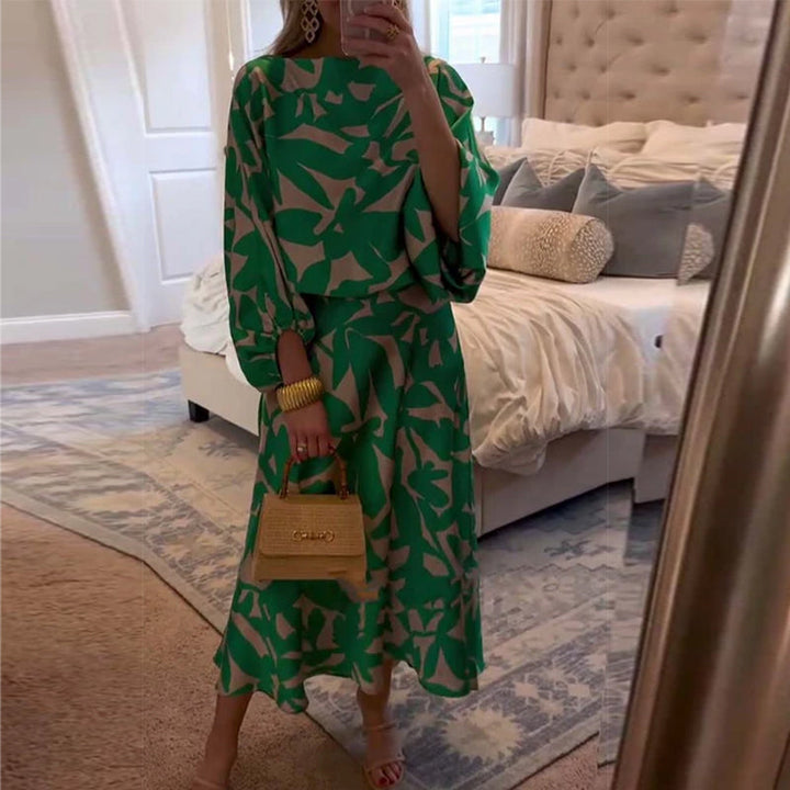 Women's Two-Piece Set  | Top and Midi Length Skirt