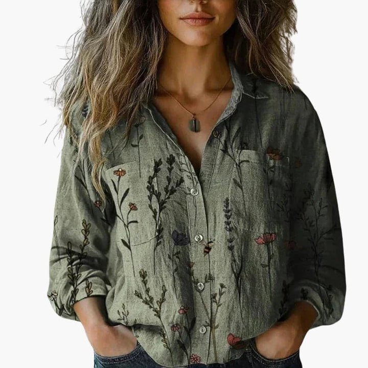 Women's Blouse | Long Sleeve Paisley