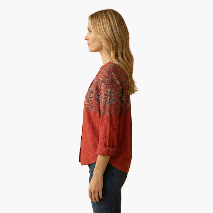 Women's Blouse | Long Sleeve Paisley