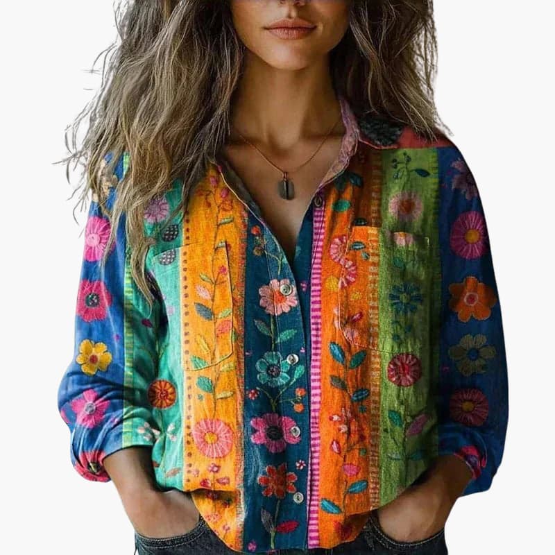 Women's Blouse | Long Sleeve Paisley