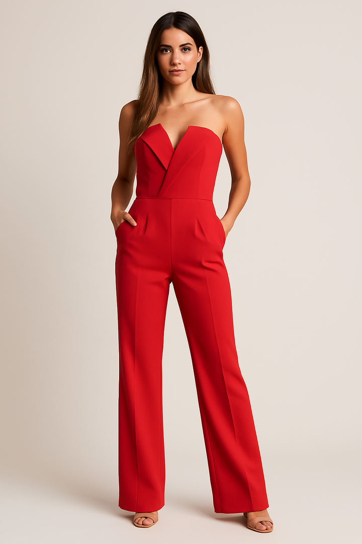 Women's Wide-Leg Jumpsuit | Sweetheart Sleeveless