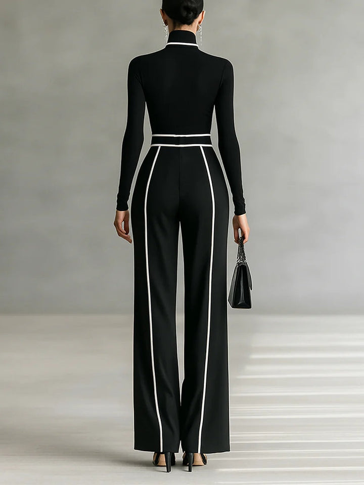 Women's Two-Piece Set | Long Sleeve Turtleneck Top