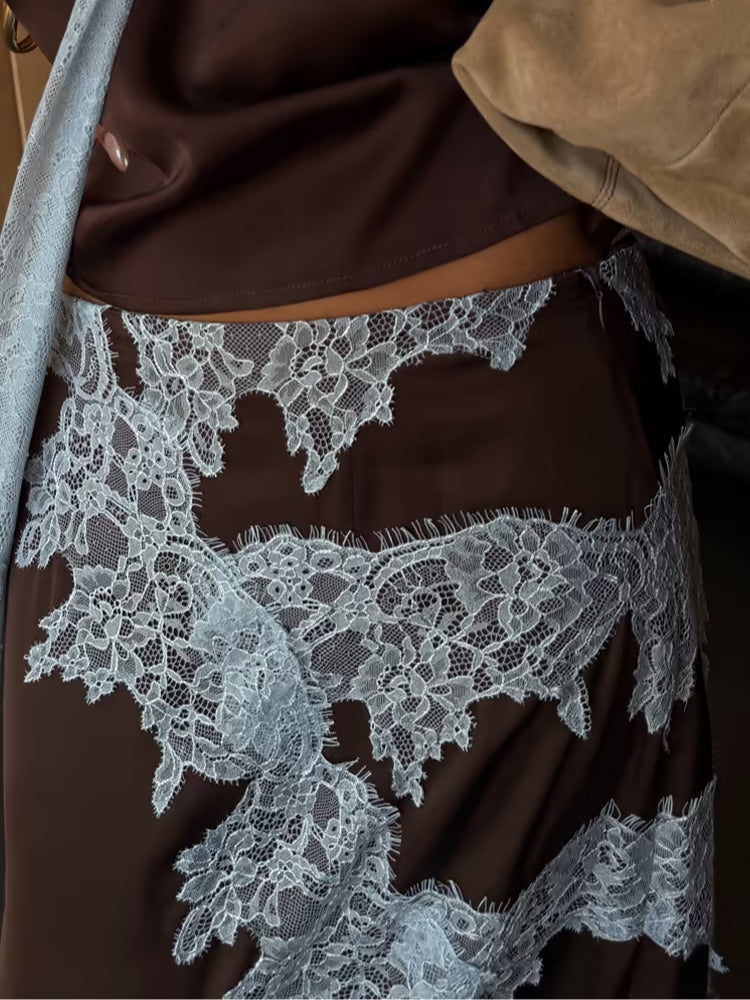 Women's Two-Piece Set | Halter with Scarf and Skirt