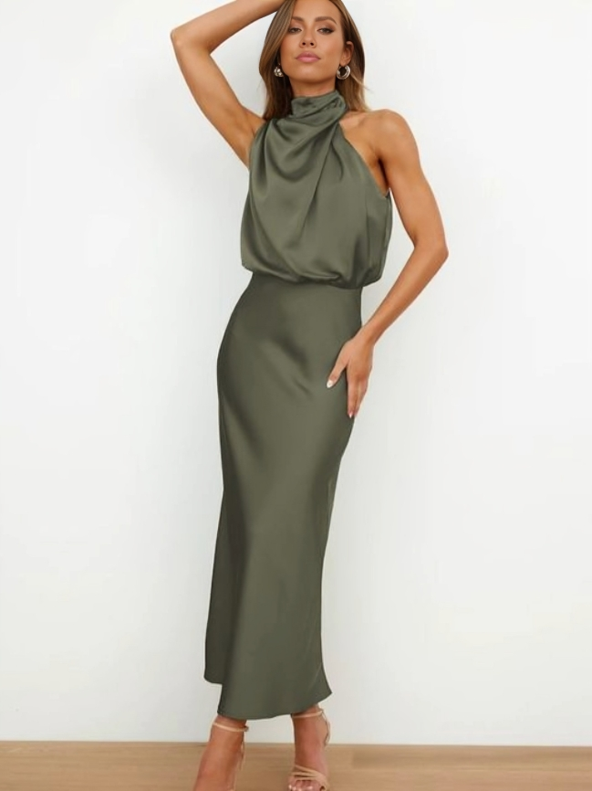 Women's Evening Dress | Halter Neck Maxi