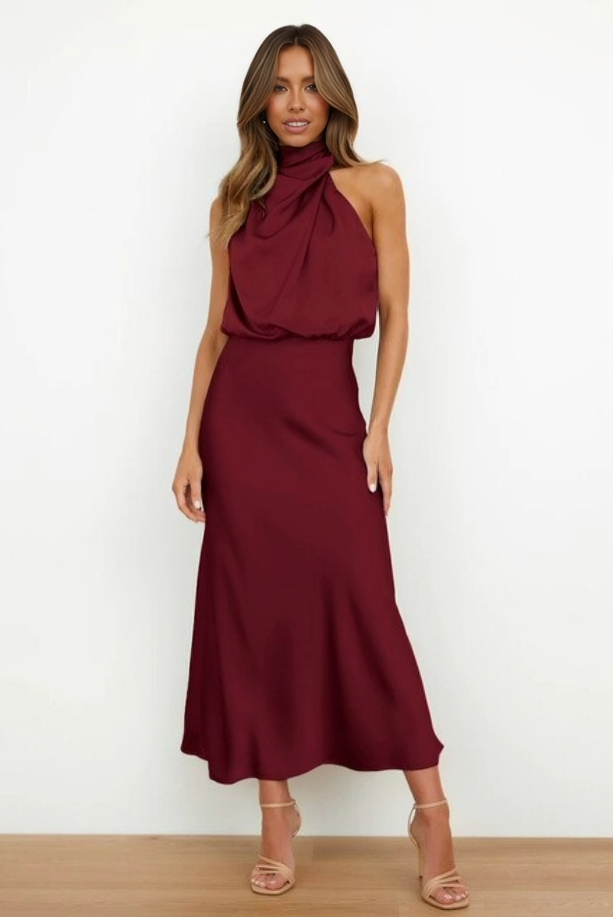 Women's Evening Dress | Halter Neck Maxi