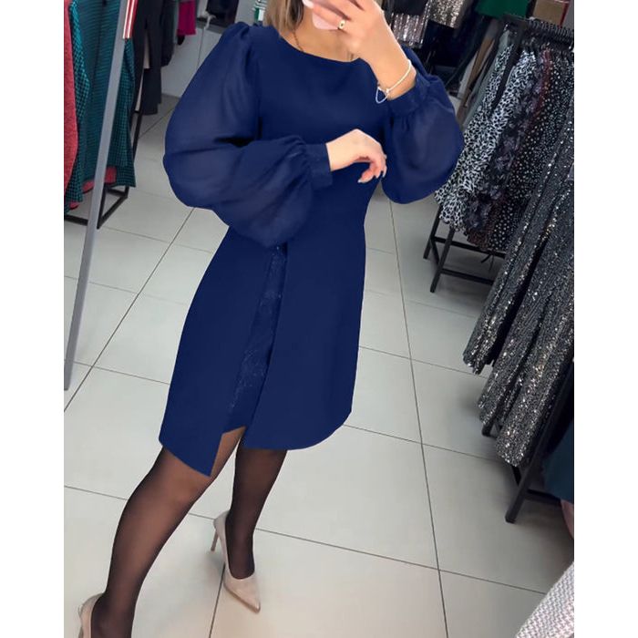 Women's Dress | Structured Mini With Volume Sleeves