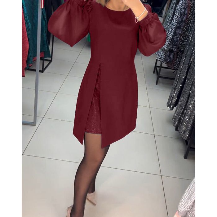 Women's Dress | Structured Mini With Volume Sleeves