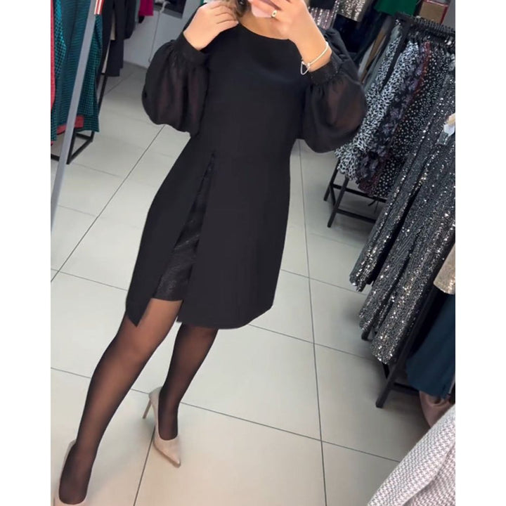 Women's Dress | Structured Mini With Volume Sleeves