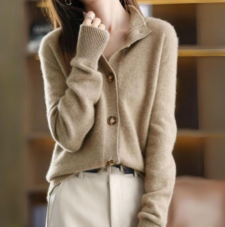 Women's Cardigan | Structured Collar Shape