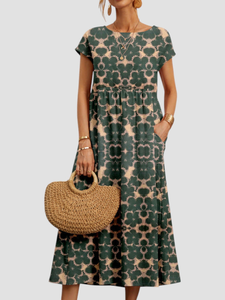 Women's Dress | Geometric Print Midi